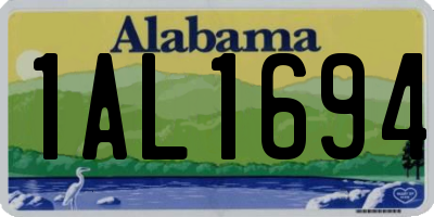 AL license plate 1AL1694
