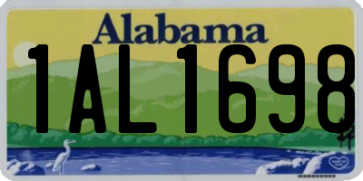 AL license plate 1AL1698