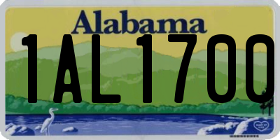 AL license plate 1AL1700