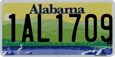 AL license plate 1AL1709