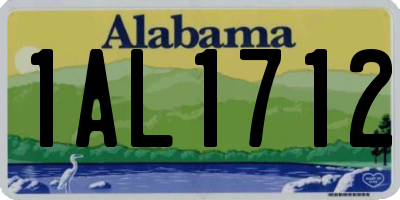 AL license plate 1AL1712