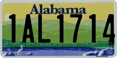AL license plate 1AL1714