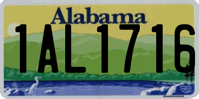 AL license plate 1AL1716