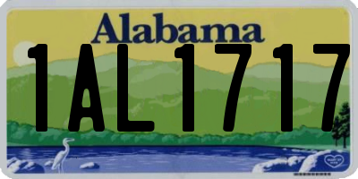 AL license plate 1AL1717