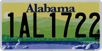 AL license plate 1AL1722