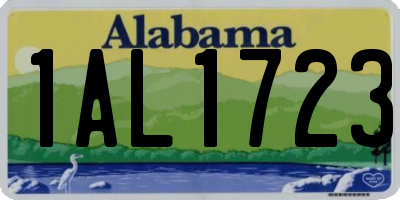 AL license plate 1AL1723