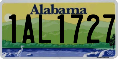 AL license plate 1AL1727