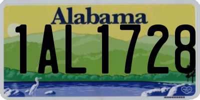 AL license plate 1AL1728