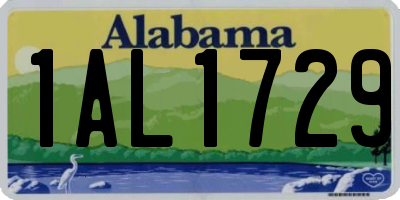 AL license plate 1AL1729