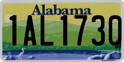AL license plate 1AL1730