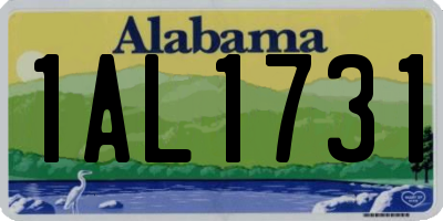AL license plate 1AL1731