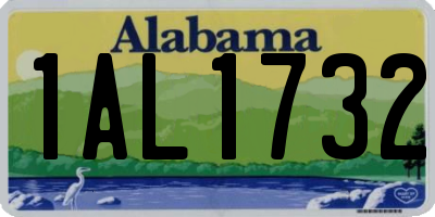AL license plate 1AL1732