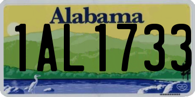 AL license plate 1AL1733