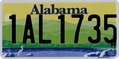 AL license plate 1AL1735