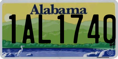 AL license plate 1AL1740
