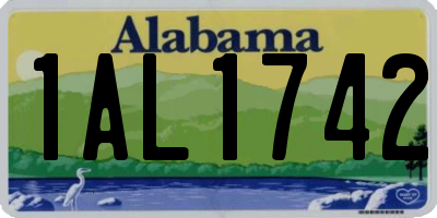 AL license plate 1AL1742