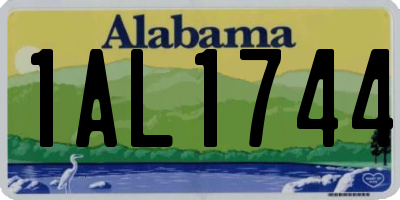 AL license plate 1AL1744
