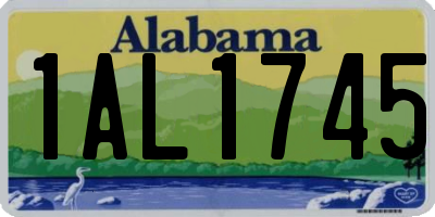 AL license plate 1AL1745