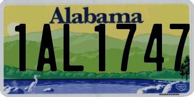 AL license plate 1AL1747
