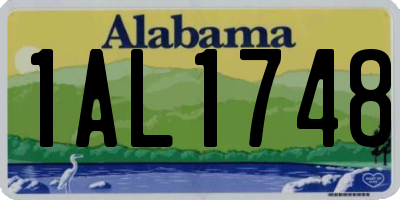 AL license plate 1AL1748