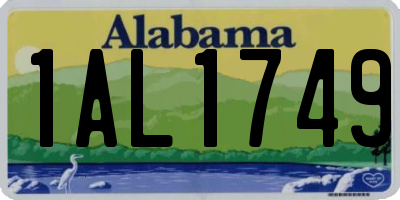 AL license plate 1AL1749