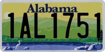 AL license plate 1AL1751