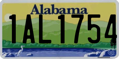 AL license plate 1AL1754