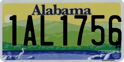 AL license plate 1AL1756