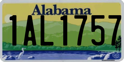 AL license plate 1AL1757