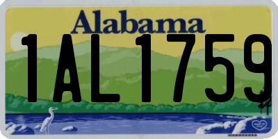 AL license plate 1AL1759