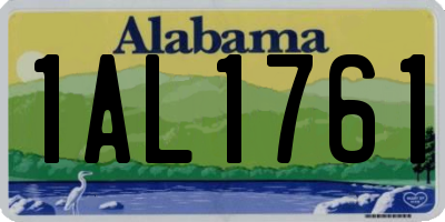 AL license plate 1AL1761