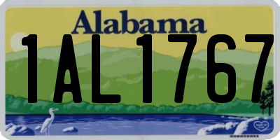 AL license plate 1AL1767