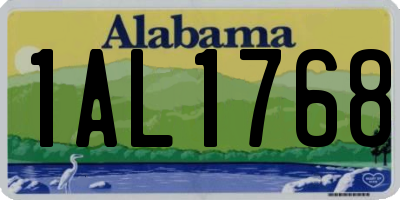 AL license plate 1AL1768