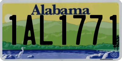 AL license plate 1AL1771