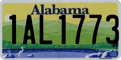 AL license plate 1AL1773