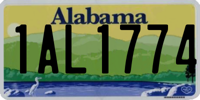 AL license plate 1AL1774
