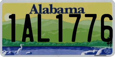 AL license plate 1AL1776