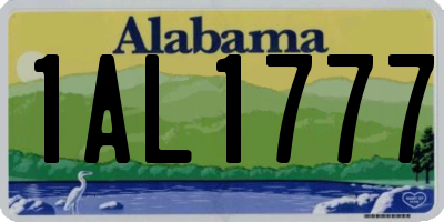AL license plate 1AL1777