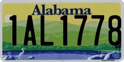 AL license plate 1AL1778