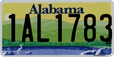 AL license plate 1AL1783