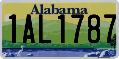 AL license plate 1AL1787