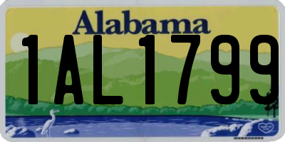 AL license plate 1AL1799