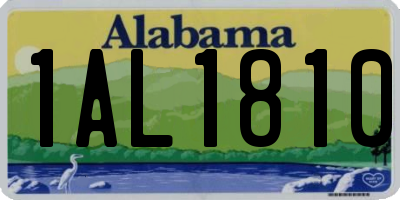 AL license plate 1AL1810