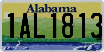 AL license plate 1AL1813