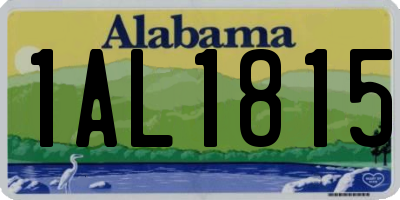 AL license plate 1AL1815