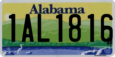 AL license plate 1AL1816