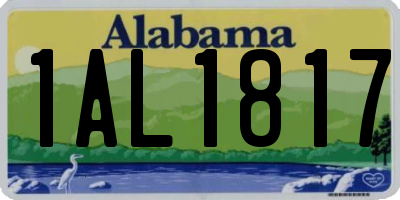 AL license plate 1AL1817