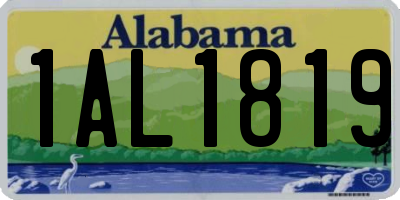 AL license plate 1AL1819