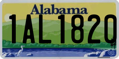 AL license plate 1AL1820
