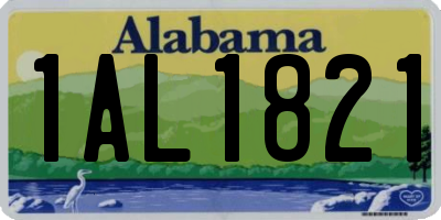 AL license plate 1AL1821